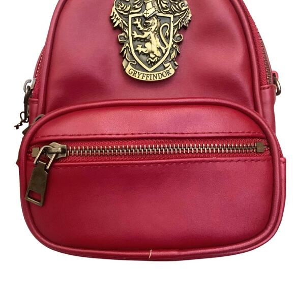 Whimsical Red Gryffindor Crest Emblem Mini Backpack Harry Potter Shield - Picture 4 of 12